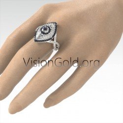 Anillo de ojo de plata | Anillo Ojo Plata 0009