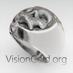 Nekrozephalie-Ring für Männer | Nekrozephalie-Schmuck für