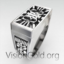 Impresionante anillo llamativo hecho a mano para hombre Anillos para hombre Visiongold® 0320