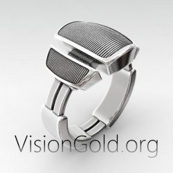 Крутое мужское кольцо ручной работы из серебра 925 пробы | Мужские кольца