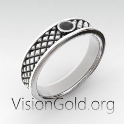 Stylish Designs 925 Silver Men's Ring - Men's Fancy Silver Ring