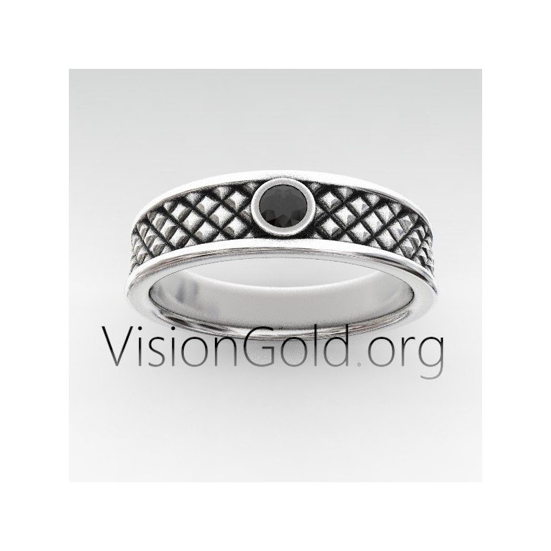 Stylish Designs 925 Silver Men's Ring - Men's Fancy Silver Ring