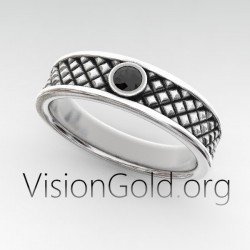 Stylish Designs 925 Silver Men's Ring - Men's Fancy Silver Ring