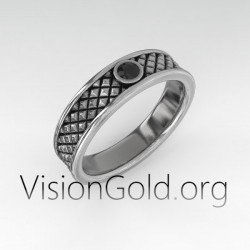 Stylish Designs 925 Silver Men's Ring - Men's Fancy Silver Ring