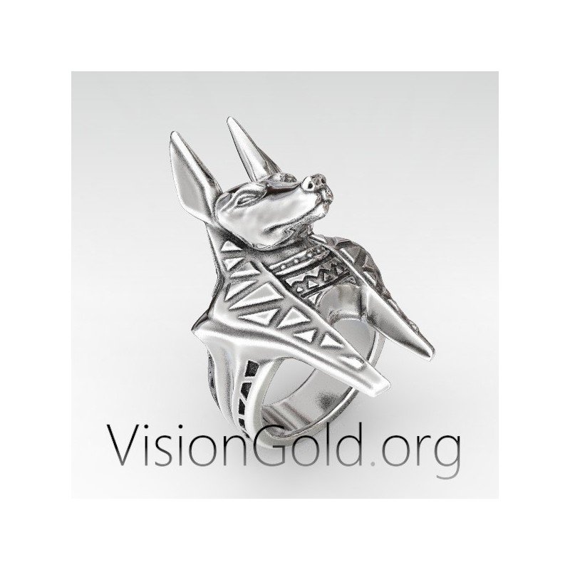 ANUBIS RING, Egyptian Ring, Egypt Ring, Gothic Ring, Anubis