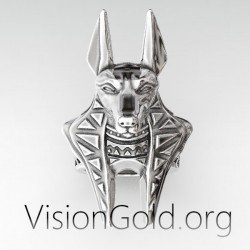 ANUBIS RING, Egyptian Ring, Egypt Ring, Gothic Ring, Anubis