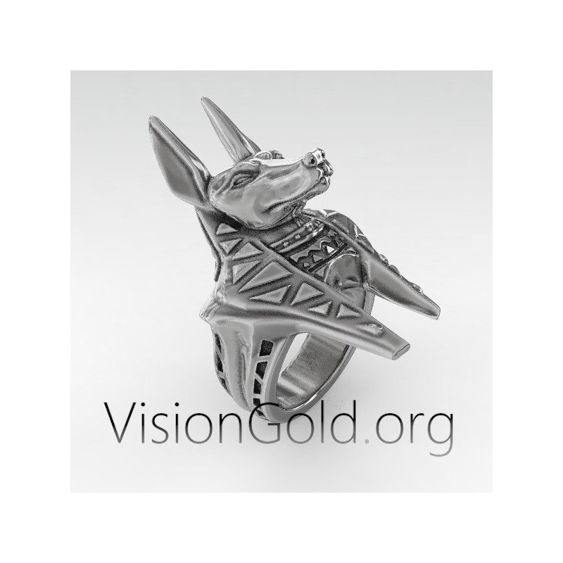 ANUBIS RING, Egyptian Ring, Egypt Ring, Gothic Ring, Anubis