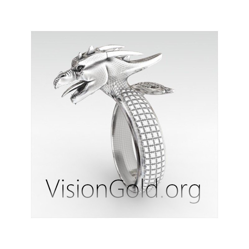 Gorgeous Handmade Dragon Ring, Dragonborn Ring, Horns Ring