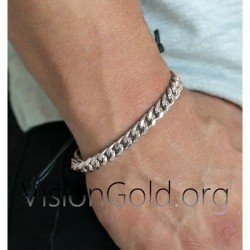 6mm Curb Chain Bracelet,Gold Chain Bracelet,Cuban Link Chain,Chunky Layering Jewelry,Stacking Bracelet,Gift for Her 0018