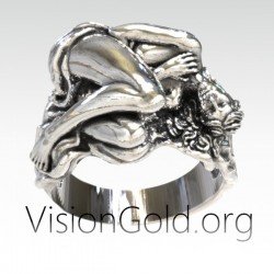 Art Deco Εντυπωσιακο Ασημενιο Γυναικειο Δαχτυλιδι 0933