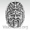 General Guan Yu Three Kingdoms Ασημενιο Ανδρικο Δαχτυλιδι 0491 | Visιοngold®