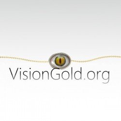 Pulsera de ojo de diamante hecha a mano - Pulsera de ojo 0195a
