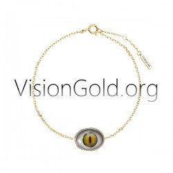 Dainty Evil Eye Bracelet, Dainty Gold Bracelet, Gift for Her, Gold Chain Bracelet, Gold Bracelet, Pave Evil Eye 0195a