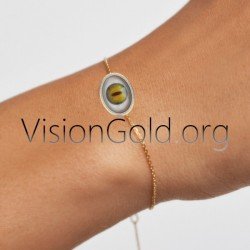 Dainty Evil Eye Bracelet, Dainty Gold Bracelet, Gift for Her, Gold Chain Bracelet, Gold Bracelet, Pave Evil Eye 0195a