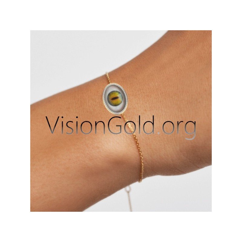 Handgefertigtes Diamantarmband - Armband Eye 0195a