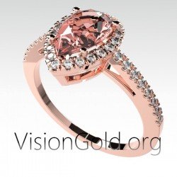 Δαχτυλιδι Για Προταση Γαμου Με Μοργκανιτη Και Μπριγιαν Διαμαντια 0945