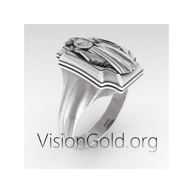 Virgin Mary Ring | Religious Jewelry | Mary Ring in Gold filled and Sterling silver | Miraculous Medal Ring  0872