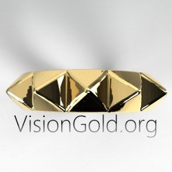 Pyramid Eternity Ring / Gold Spike Ring / Pyramid Ring / Gold Stacking Ring / Simple Gold Ring / Minimal Jewelry 0870