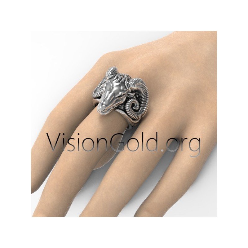 Anillo Unisex Plata 925 Aries-Capricornio 0465