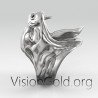 925 Ασημενιο Δαχτυλιδι Πανθηρας| Ανδρικα Δαχτυλιδια Visiongold® 0448