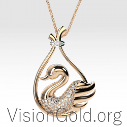 женское ожерелье для влюбленных | Ожерелье для влюбленных Лебедь 0361
