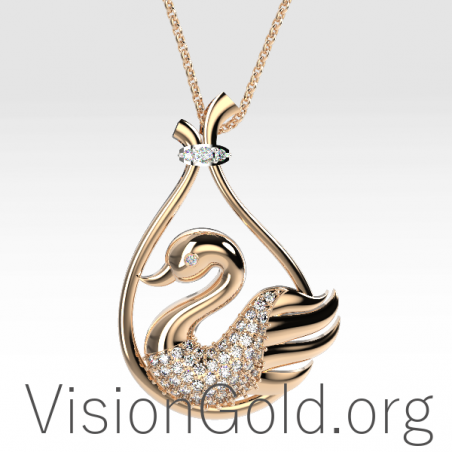 Delicate Swan Necklace, Swan Necklaces,Bird Necklaces,Initial Leaf Necklace,Unique Necklace ,Bridesmaid Gift 0361
