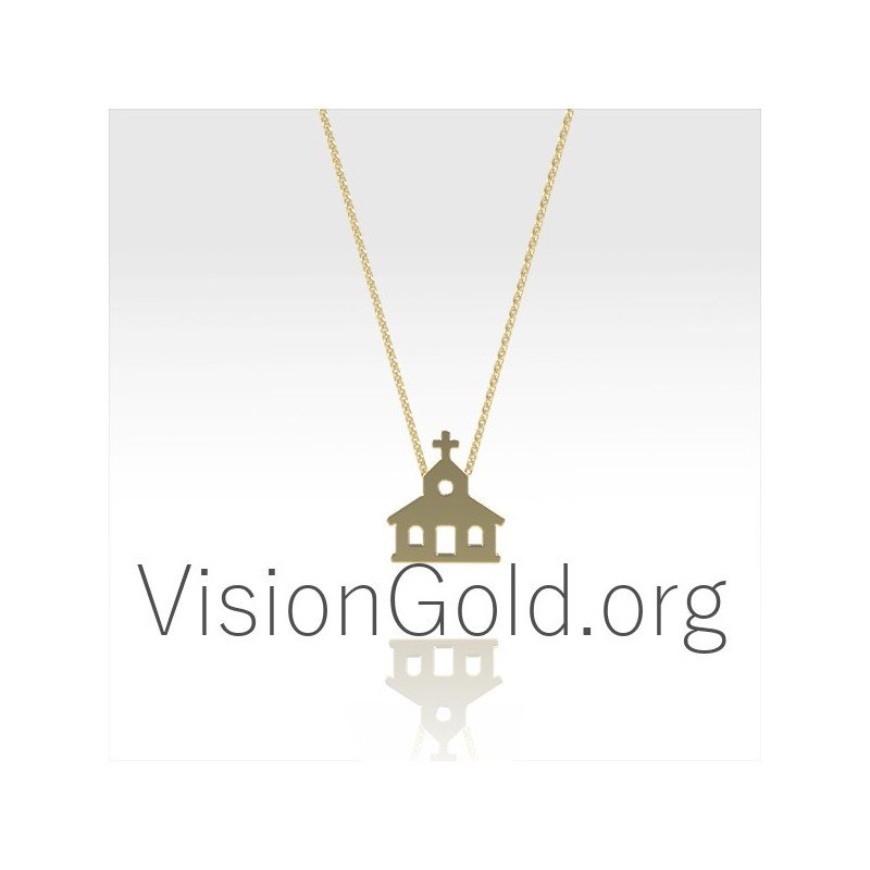 Religious Church Necklace, Cross Pendant Jewelry, Stained Glass- Jewelry Religious Pendant - Catholic jewelry 0366