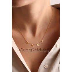 Mom Gift | Tiny Mama Necklace in Gold | Mothers Necklace | Mothers Day Gifts 0655