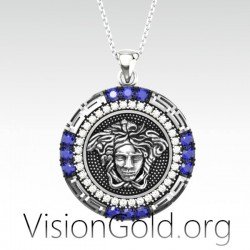 VisionGold.org® Damenhalsband Medusa - Damenhalsband aus der griechischen Mythologie 0654