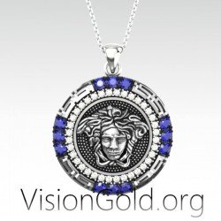 VisionGold.org®  γυναικειο κολιε μεδουσα- γυναικειο κολιε απο την ελληνικη μυθολογια 0654