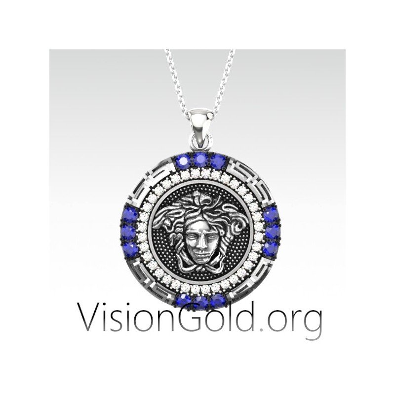 VisionGold.org®  γυναικειο κολιε μεδουσα- γυναικειο κολιε απο την ελληνικη μυθολογια 0654