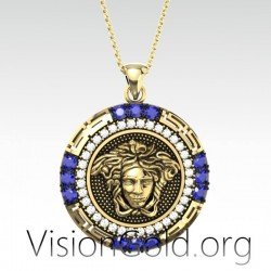 VisionGold.org®  γυναικειο κολιε μεδουσα- γυναικειο κολιε απο την ελληνικη μυθολογια 0654