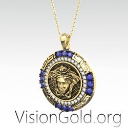 VisionGold.org®  γυναικειο κολιε μεδουσα- γυναικειο κολιε απο την ελληνικη μυθολογια 0654