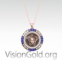VisionGold.org®  γυναικειο κολιε μεδουσα- γυναικειο κολιε απο την ελληνικη μυθολογια 0654