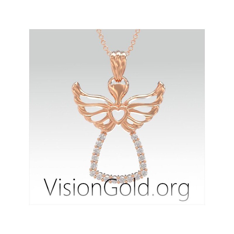 VisionGold.org® Halskette mit Engel für Mama| Halskette für