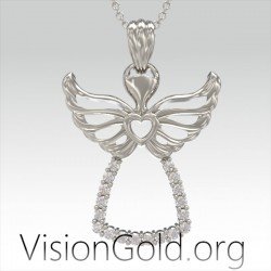 VisionGold.org® Halskette mit Engel für Mama| Halskette für