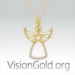 VisionGold.org® Halskette mit Engel für Mama| Halskette für