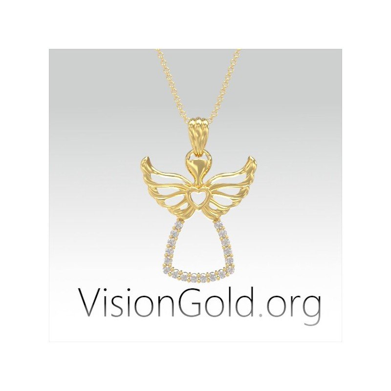 VisionGold.org® Halskette mit Engel für Mama| Halskette für