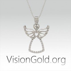 VisionGold.org® Halskette mit Engel für Mama| Halskette für