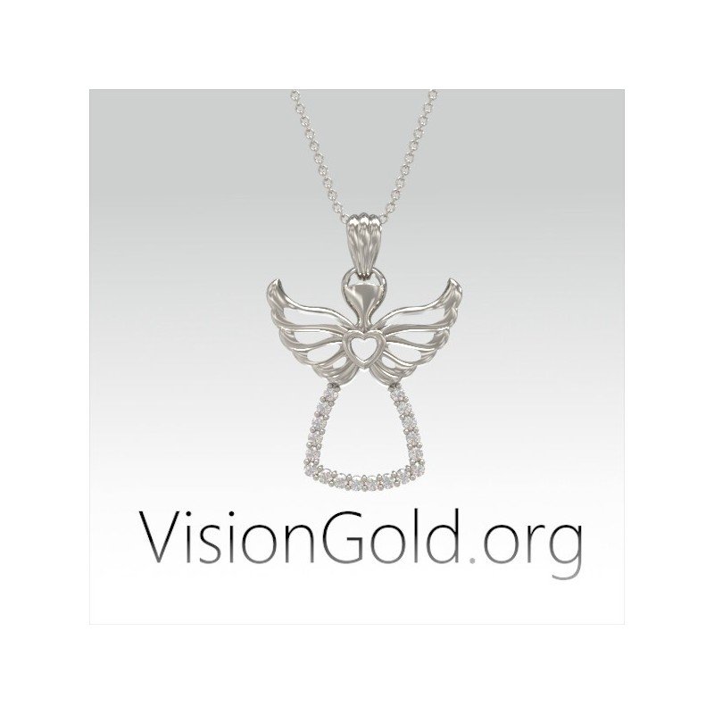 VisionGold.org® Halskette mit Engel für Mama| Halskette für