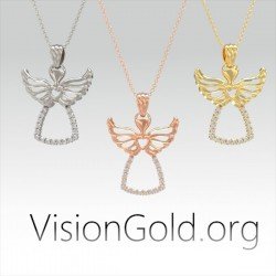 VisionGold.org® Halskette mit Engel für Mama| Halskette für