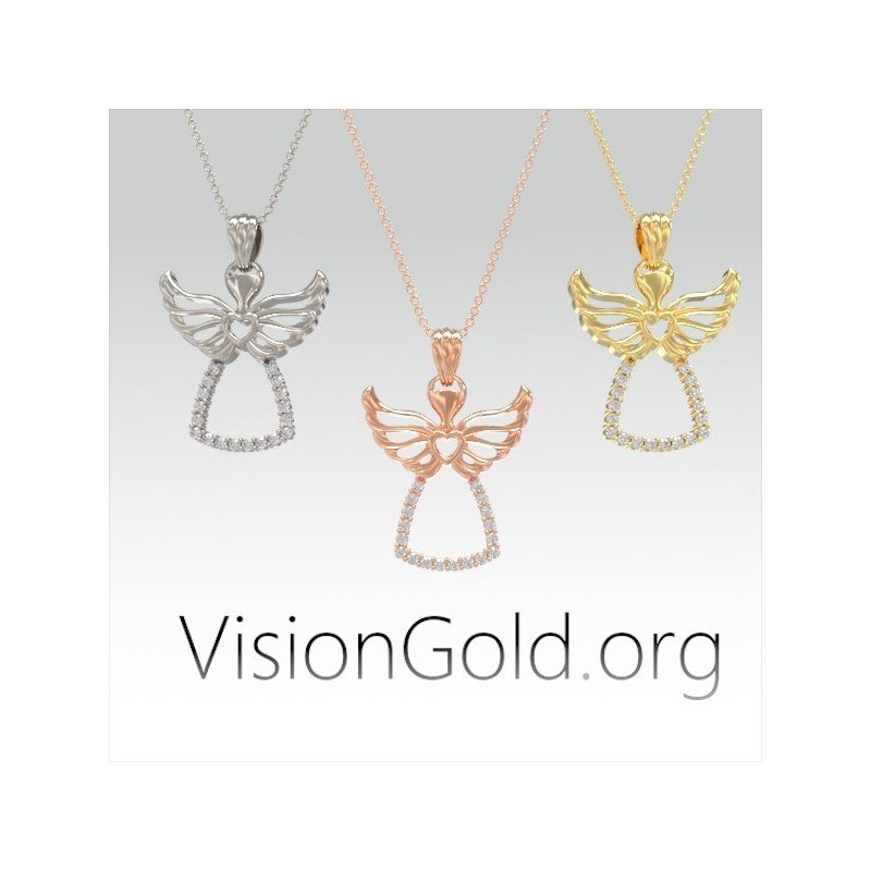 VisionGold.org® Halskette mit Engel für Mama| Halskette für