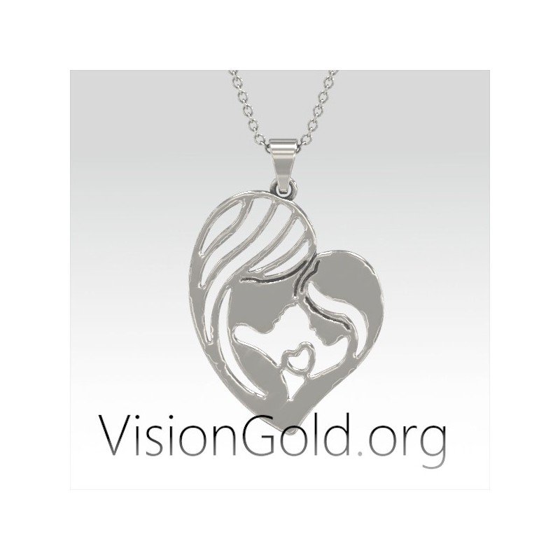 VisionGold.org® Halskette Mutter und Tochter|Halskette für