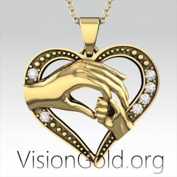 Collar de corazón Visiongold.Org® para mamá | Regalos para mamá 0629