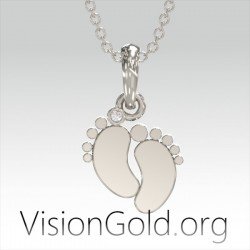 Κολιε Πατουσακια Μωρου|Κολιε Μαμα 0593