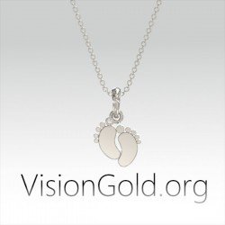 Κολιε Πατουσακια Μωρου|Κολιε Μαμα 0593