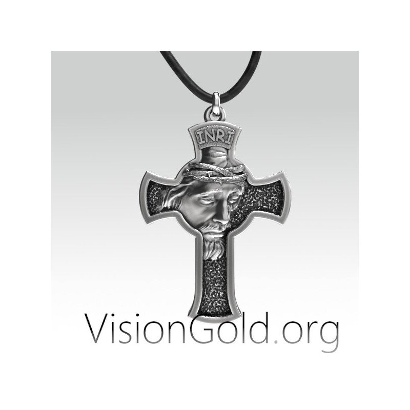 Μενταγιον Σταυρος Με Τον Ιησου- Κοσμηματα Με Θεμα Την Ορθοδοξια 0145