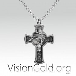 Μενταγιον Σταυρος Με Τον Ιησου- Κοσμηματα Με Θεμα Την Ορθοδοξια 0145