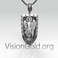 Православное ожерелье с архангелом Михаилом-Христианские украшения Visiongold 0148
