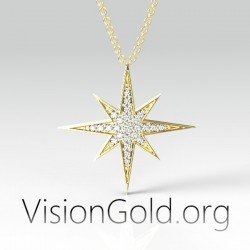 Γυναικειο κολιε αστερι του βορρα με αλυσιδα-Κολιε φθηνα-Γυναικεια κολιε αλυσιδα 0664